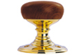   - Wooden Walnut/Polished Brass