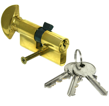 Double Cylinder And Turn Polished Brass