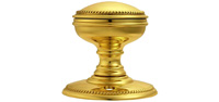 Polished brass door knob