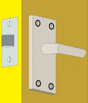 Screw in door handle