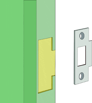 Chisel strike plate recess